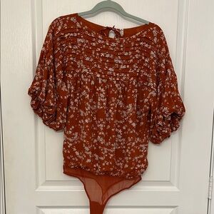 NWT rust Free People bodysuit